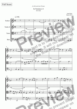 page one of In Nomine à 4 for viol consort [2014]