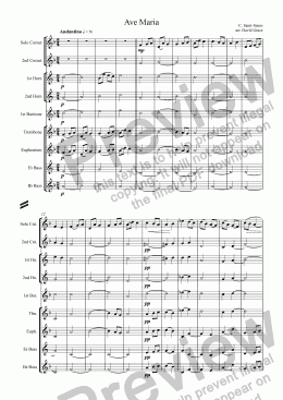 page one of Ave Maria [Saint-Saens]