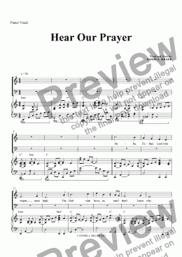 page one of Hear Our Prayer
