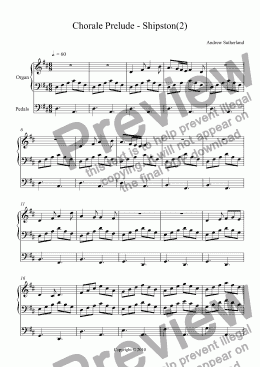 page one of Chorale Prelude - Shipston(2)