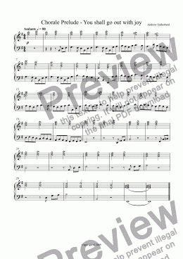page one of Chorale Prelude - You shall go out with joy(1)