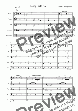 page one of String Suite No.1