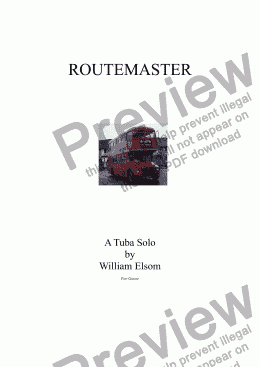 page one of (BRASS BAND) Routemaster