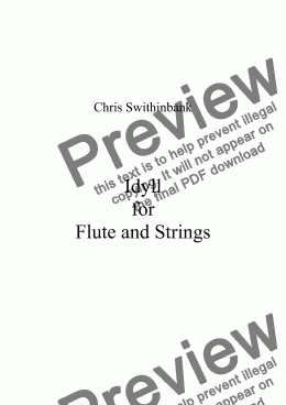 page one of Idyll for Flute and Strings