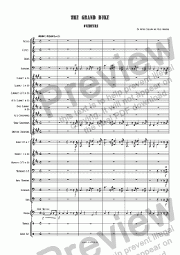 page one of Overture to 'The Grand Duke' 