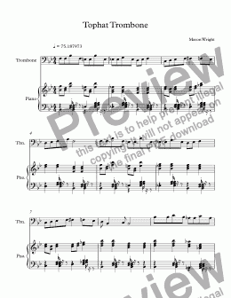 page one of Tophat Trombone