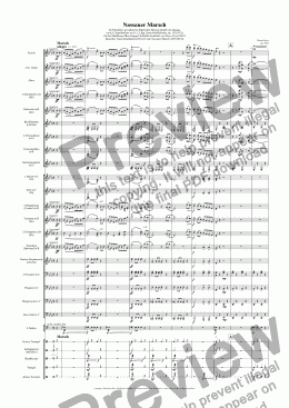 page one of Nassau March/Nassauer Marsch, for Symphonic Band, op. 38d