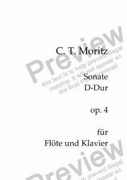 page one of Moritz, C. T., Flötensonate op. 4