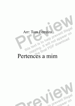 page one of Pertences a mim
