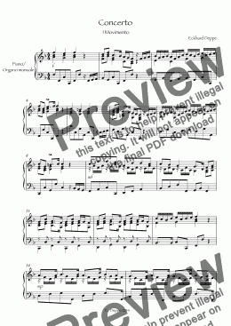 page one of Concerto I Movimento