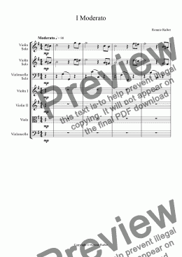 page one of Concerto Grosso No.4.   I Moderato