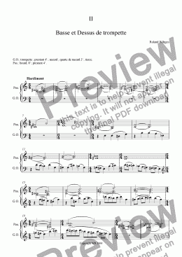 page one of Basse et dessus de trompette (No.2 from "Livre d'orgue")