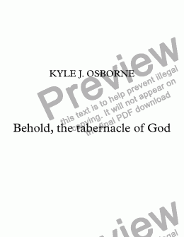 page one of Behold, the tabernacle of God
