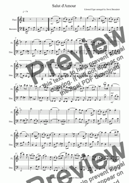 page one of Salut d’Amour for Flute and Bassoon