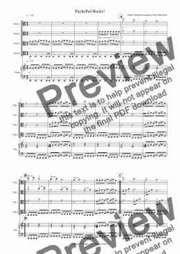 page one of Pachelbel Rocks! for Viola Quartet