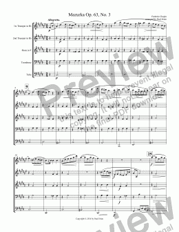 page one of Mazurka Op. 63, No. 3