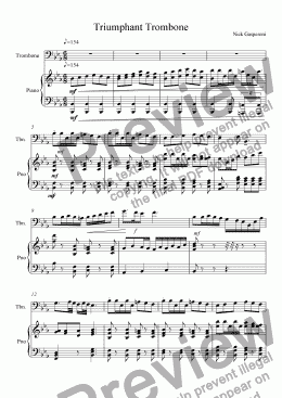 page one of Triumphant Trombone