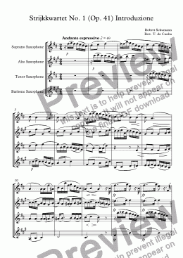 page one of Strijkkwartet No. 1 (Op. 41) Introduzione
