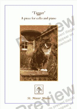 page one of ’Tigger’, In Memory of a Cat, for cello and piano