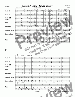 page one of "FAMOUS CLASSICAL THEMES"