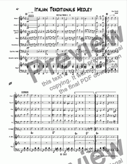 page one of "ITALIAN TRADITIONALS MEDLEY"