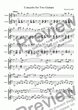 page one of Duet for Two Guitars
