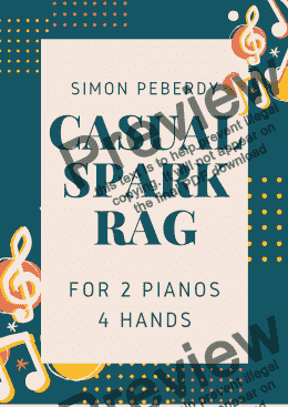 page one of Casual Spark Rag for 2 pianos, 4 hands