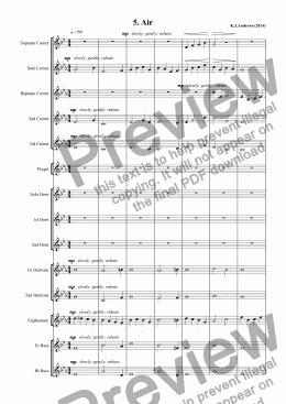 page one of Suite for Brass Band: 5.Air