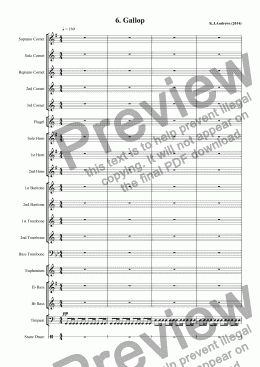 page one of Suite for Brass Band: 6.Gallop