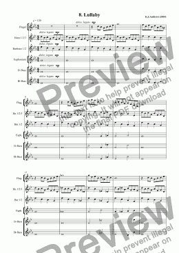 page one of Suite for Brass Band: 8.Lullaby