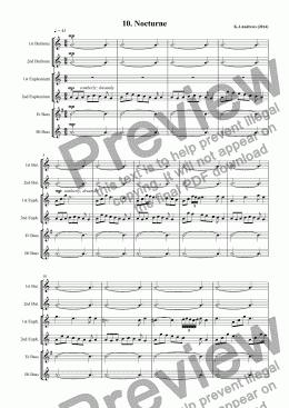 page one of Suite for Brass Band: 10.Nocturne