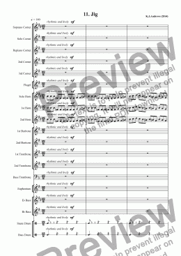 page one of Suite for Brass Band: 11.Jig