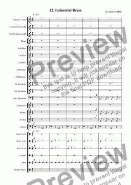 page one of Suite for Brass Band: 12.Industrial Brass