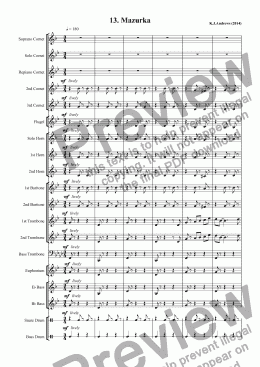 page one of Suite for Brass Band: 13.Mazurka