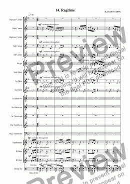 page one of Suite for Brass Band: 14.Ragtime