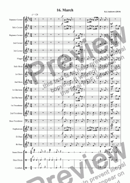 page one of Suite for Brass Band: 16.March