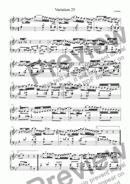 page one of J.S.Bach - Goldberg Variations 25