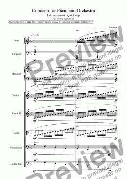 page one of Piano Concerto : 1 st. Movement