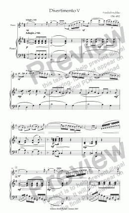page one of Kuhlau Divertimento for flute & piano