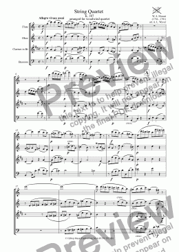 page one of Mozart Quartet K. 387