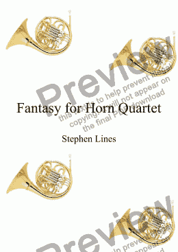 page one of Horn Quartet: Fantasy for Horn Quartet