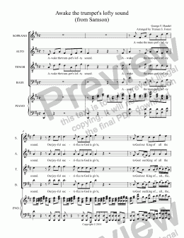 page one of Awake the trumpet’s lofty sound  (from Samson)