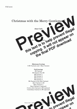 page one of Christmas with the Merry Gentlemen? (Clarinet Choir)
