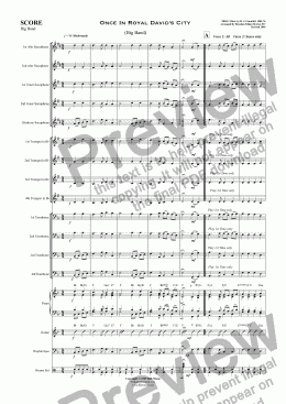 page one of Once In Royal David’s City (Big Band)