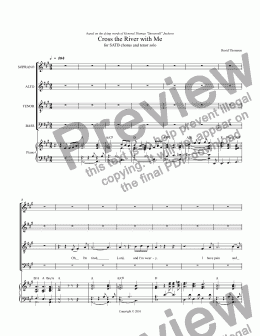 page one of Cross the River with Me with Tenor Solo