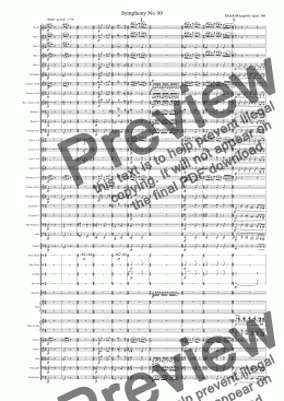 page one of Symphony No 99 1st movt