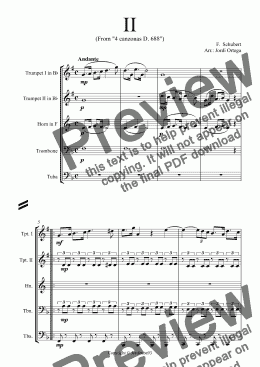 page one of Schubert - 4 canzonas D 688 - 2nd Canzona