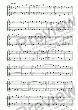 page one of Annie’s Duets for Alto and Tenor Recorder