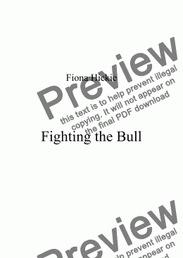 page one of Fighting the Bull