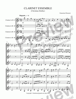 page one of CLARINET ESSEMBLE